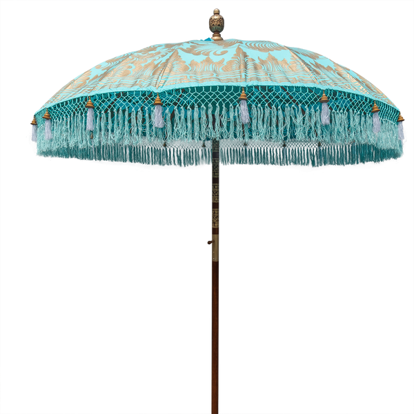 blue gold garden parasol