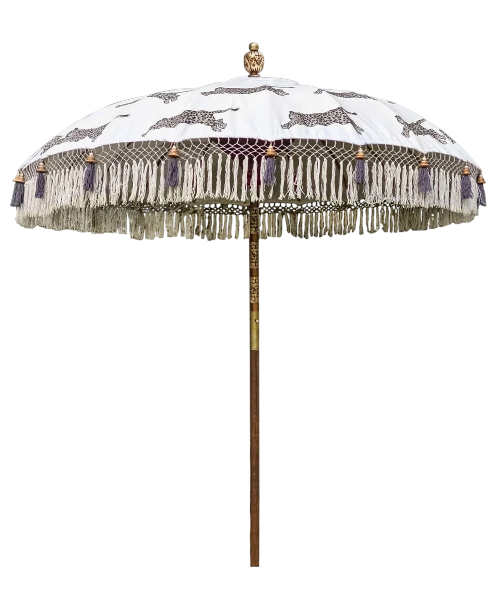 leopard print garden parasol